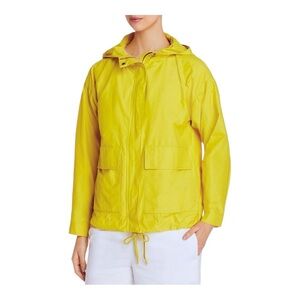 Eileen Fisher Light Organic Cotton Nylon Jacket Hooded Yellow Women’s Size S